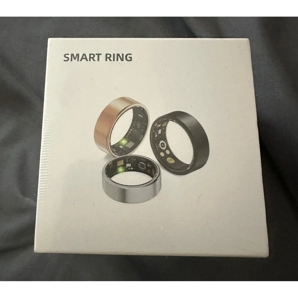 SmartHealth Smart Ring Stainless Steel Silver Waterproof Fitness Tracker Size 10